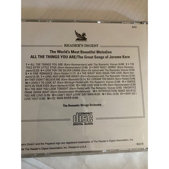 All the things you are great songs Jerome Kern Music cd - Picture 3 of 3